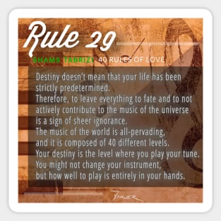 40 RULES OF LOVE - 29 Sticker